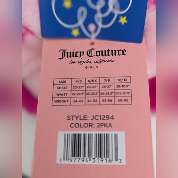 NWT Juicy Girls (6/6X) 2-Pack Fleece Pyjama Bottoms/Boxers/Shorts/Sleep Set - Picture 11 of 12